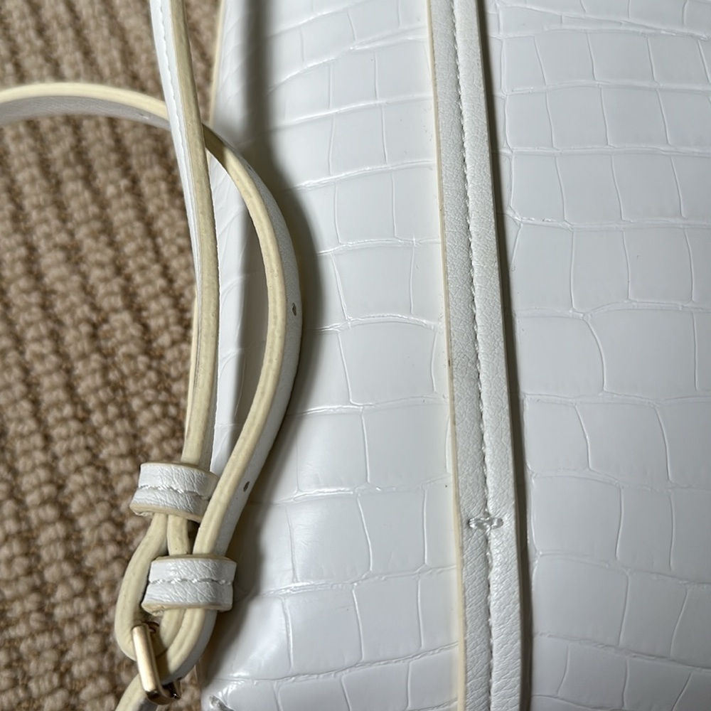 Elizabeth and James White Croc Print Purse - Picture 5 of 5
